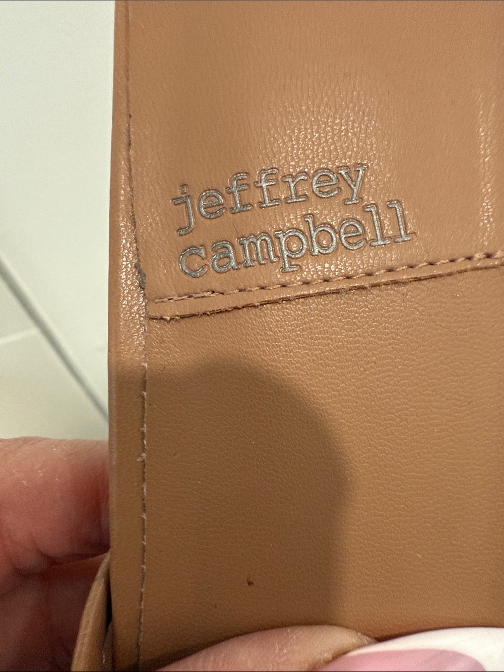 Jeffrey Campbell Tan Studded Square-Toe Mule Slides pre own 8 - Picture 2 of 9